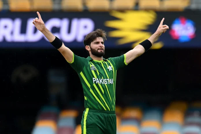 Shaheen Afridi in action during the match against South Africa.