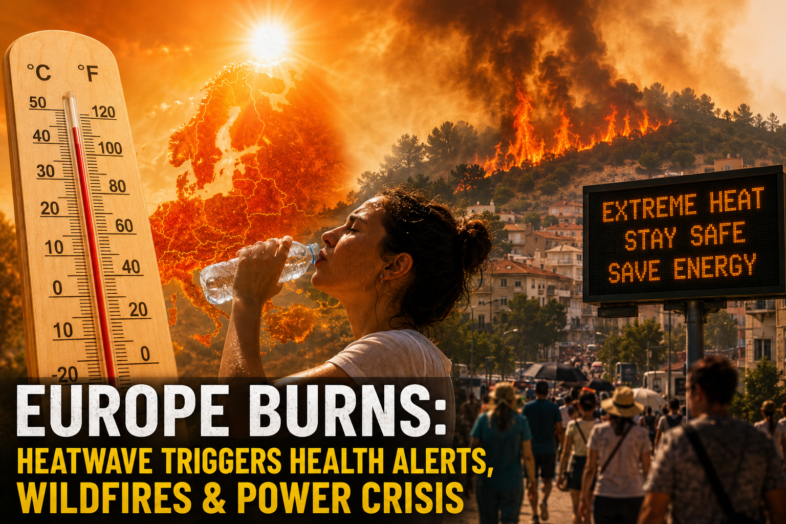 Global Heatwave Sparks Health Emergencies, Wildfires, and Power Crisis Across Europe